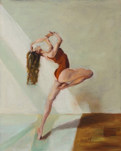 DANCING GIRL , oil painting, 20"x16" on board