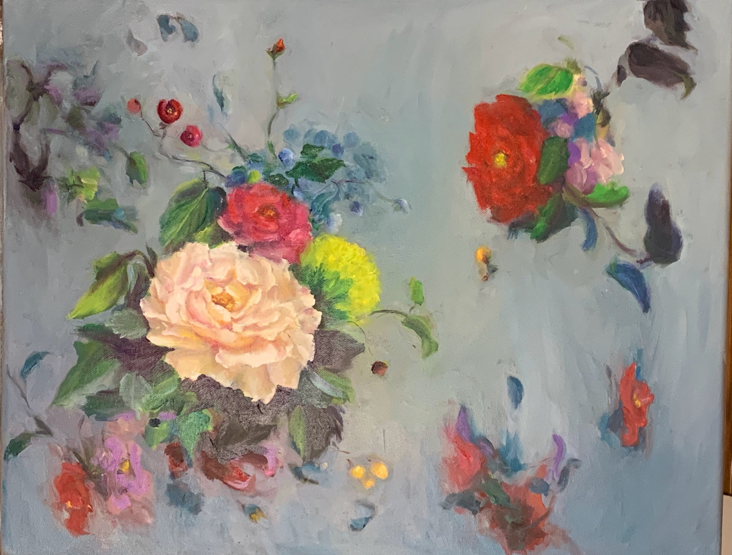 Spring flower - Peony - rose - Oil Painting - 20"x16"