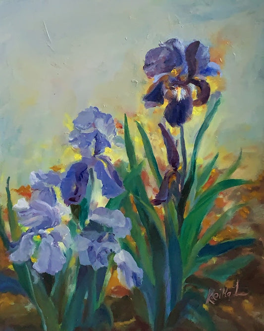Purple Iris - Oil Painting - 20"x16"