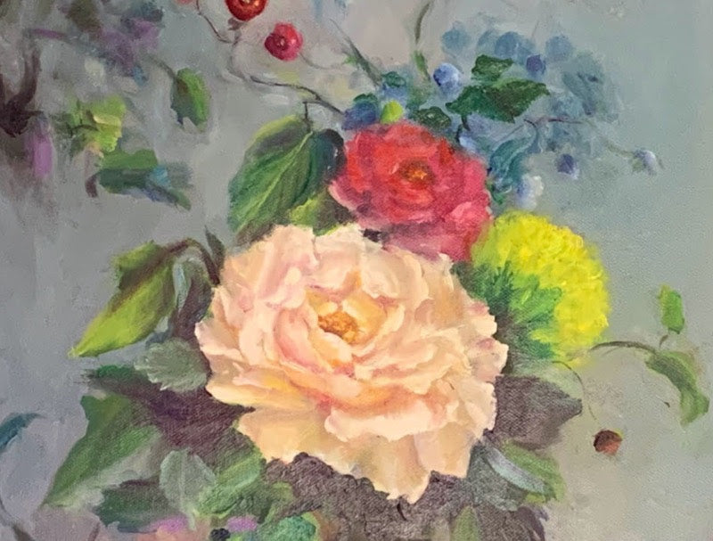 Spring flower - Peony - rose - Oil Painting - 20"x16"