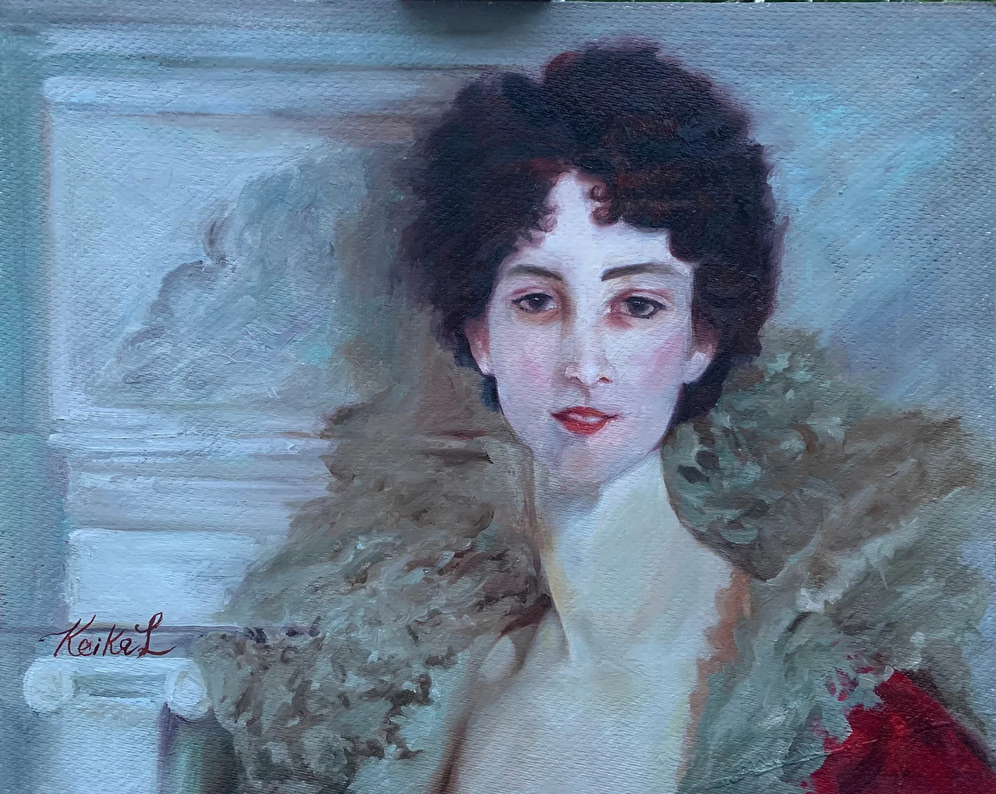 Lady With Curly Hair