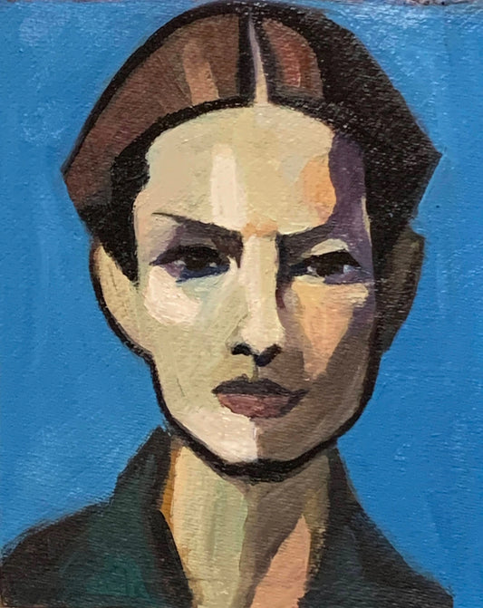 Gazing Lady - Oil Painting - 12"x10"